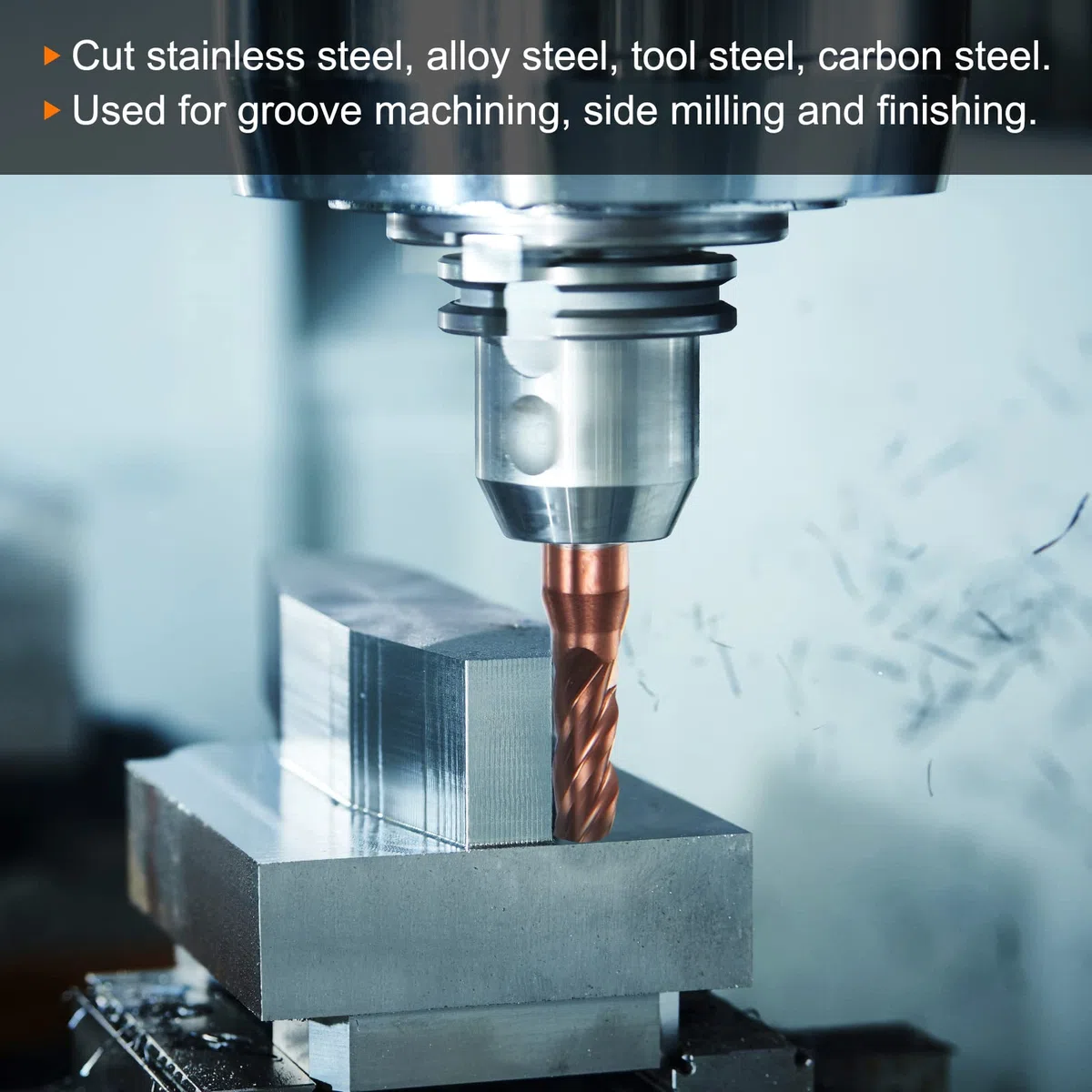 sourcing map Fresa a punta quadrata con gambo da 4 mm 2 mm x 20 mm in metallo duro rivestito AlTiSin 4 flauti fresa extra lunga per acciaio inossidabile in lega di acciaio temprato