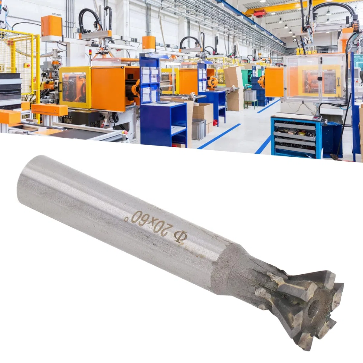 Fresa a Coda di Rondine a 6 Scanalature Utensile Taglio per la Lavorazione dei Metalli in Metallo Duro 60 Gradi per Acciaio Inossidabile e Acciaio Al Carbonio