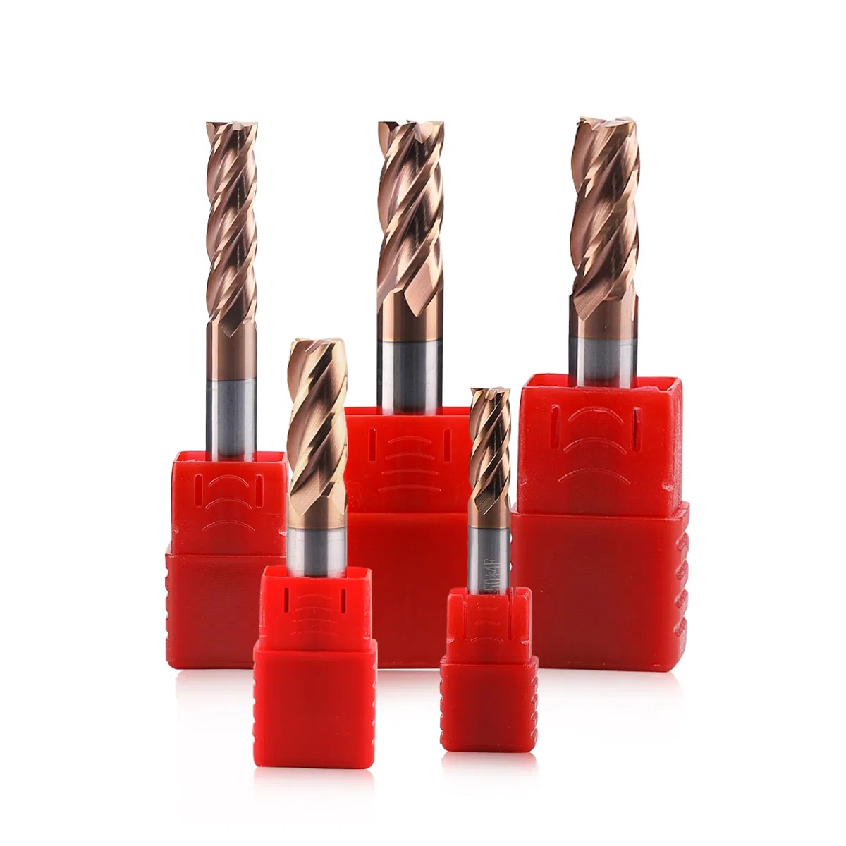 5 frese a gambo in metallo duro 4 flauto, 6 – 12 mm, CED TiSiN Coat, punta elicoidale VHM CNC, punte per trapano/fresa, 55 HRC, punta per trapano per acciaio, lega di alluminio, rame