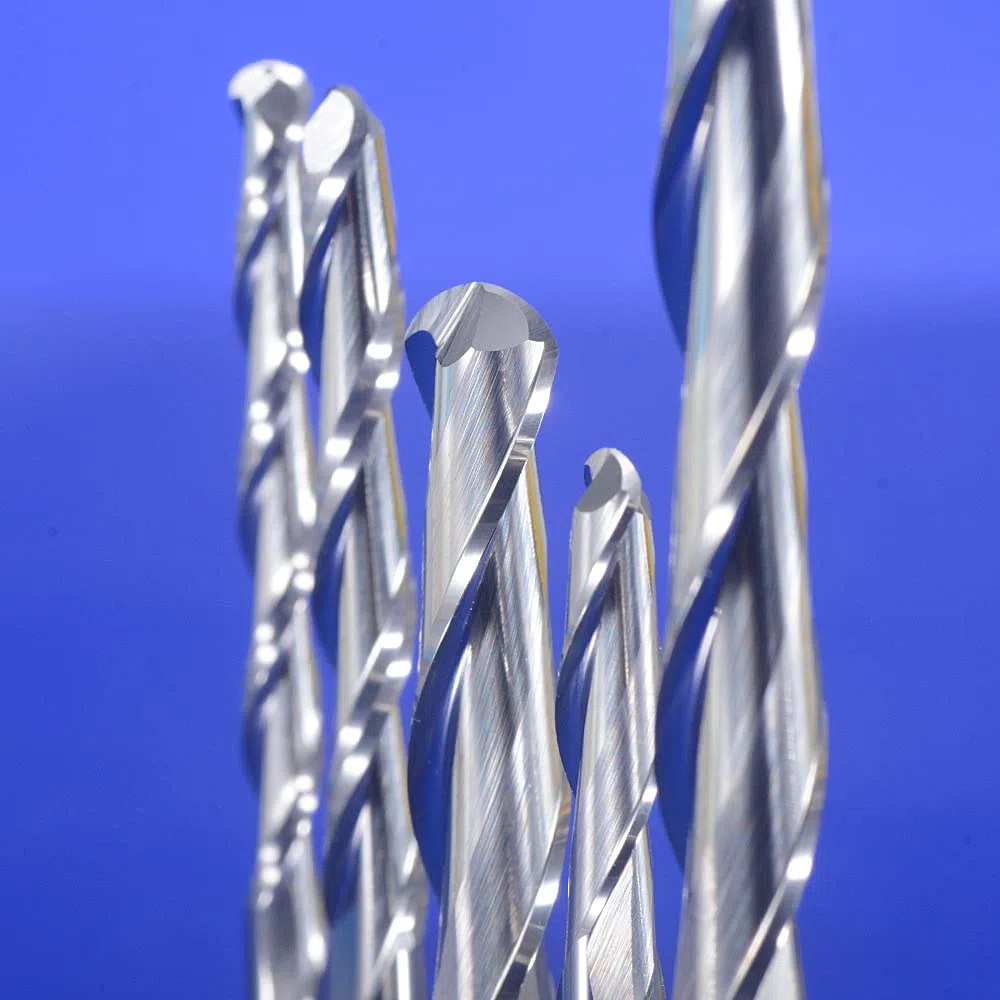 Fresa per lavori in legno, diametro 1 mm, 1,5 mm, 2,0 mm, 2,5 mm, 3,175 mm, punte a sfera in metallo duro, fresa per incisione CNC