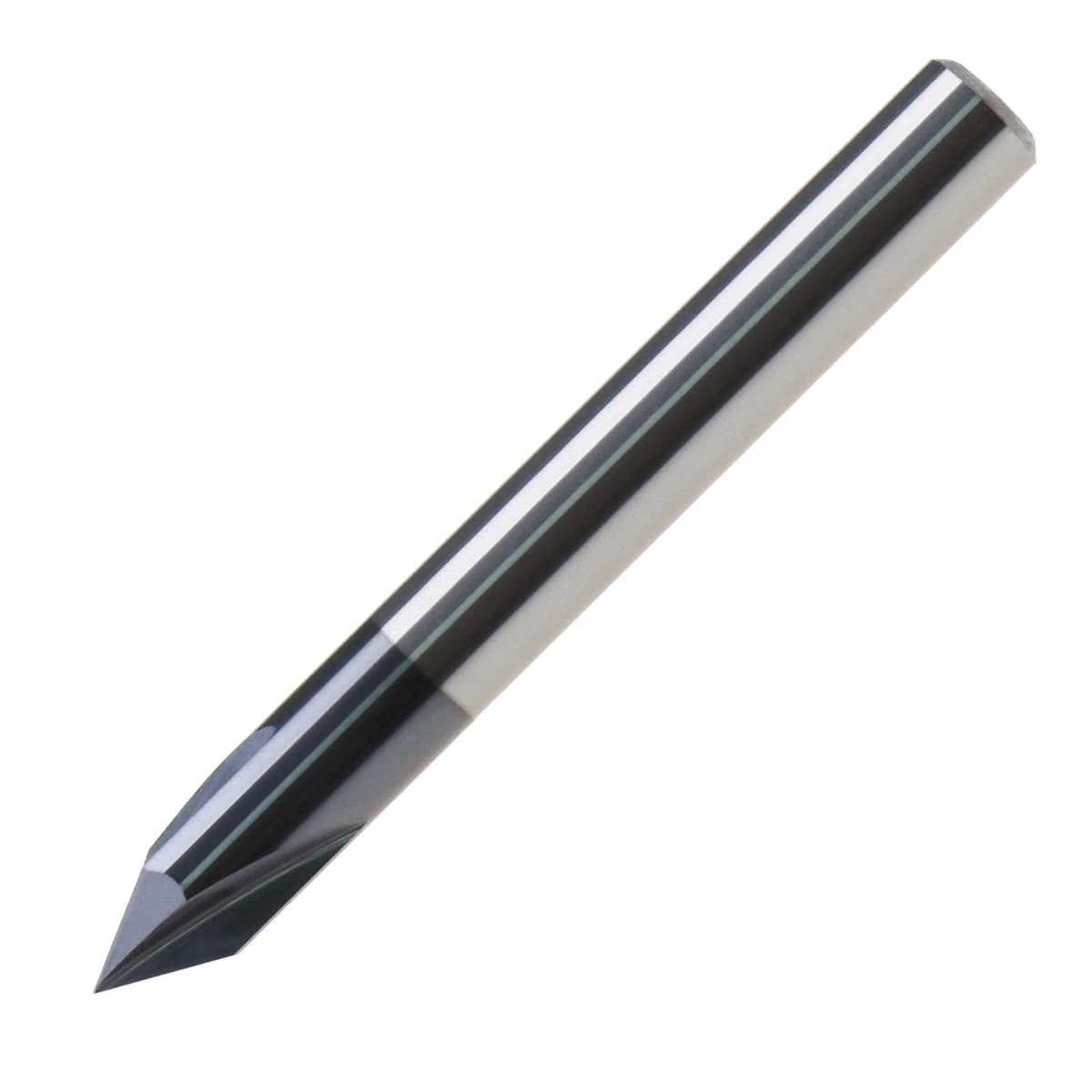 Fresa per smusso 3 flauti 60 gradi 6mm Shank TiAlN rivestito in carburo di tungsteno solido V Groove Router Bit per intaglio scanalatura a V CNC Lettering Signs Chamfering End