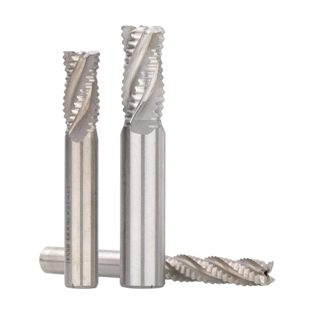 Fresa per sgrossatura HSS 1pc 4 flauti 6-20mm Frese CNC Frese Bit per utensili per sgrossatura di metallo in acciaio alluminio-18xP16x63x123