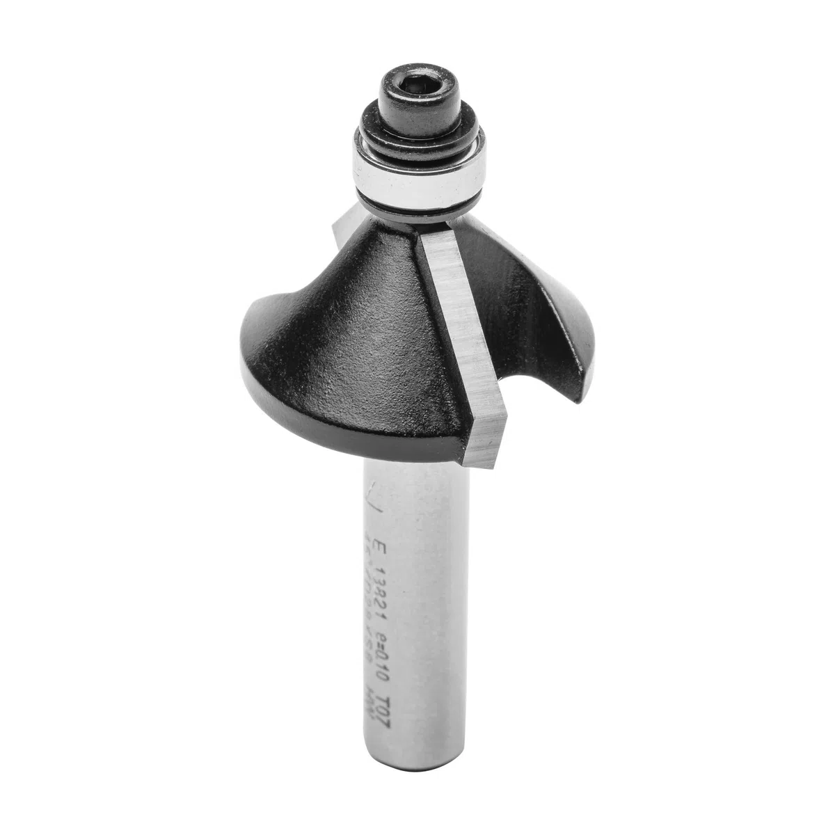 ENT 13821 Fresa a smusso carburo, Albero (S) 8 mm, diametro (D) 28,6 mm, NL 9 mm, E 45°, SL 32 mm, con cuscinetto a sfere