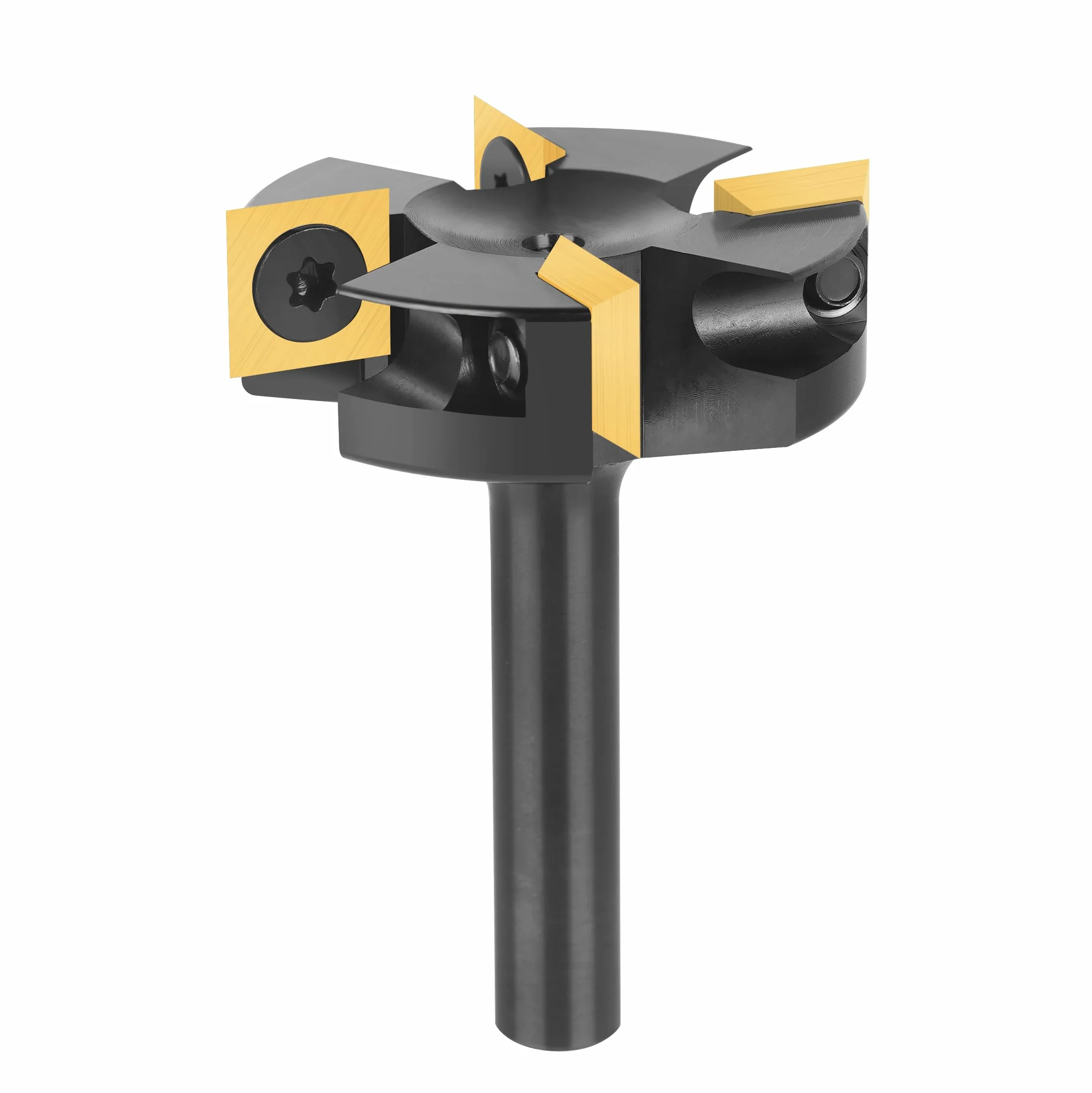 SpeTool Fresa per Spianare Fresa per Legno Gambo 8mm Fresa CNC Fresa a Spianare Diametro di Taglio 40mm con 4 Inserti Fraiser Rivestimento ATS in Carburo di Tungsteno Fresatrice Verticale Legno