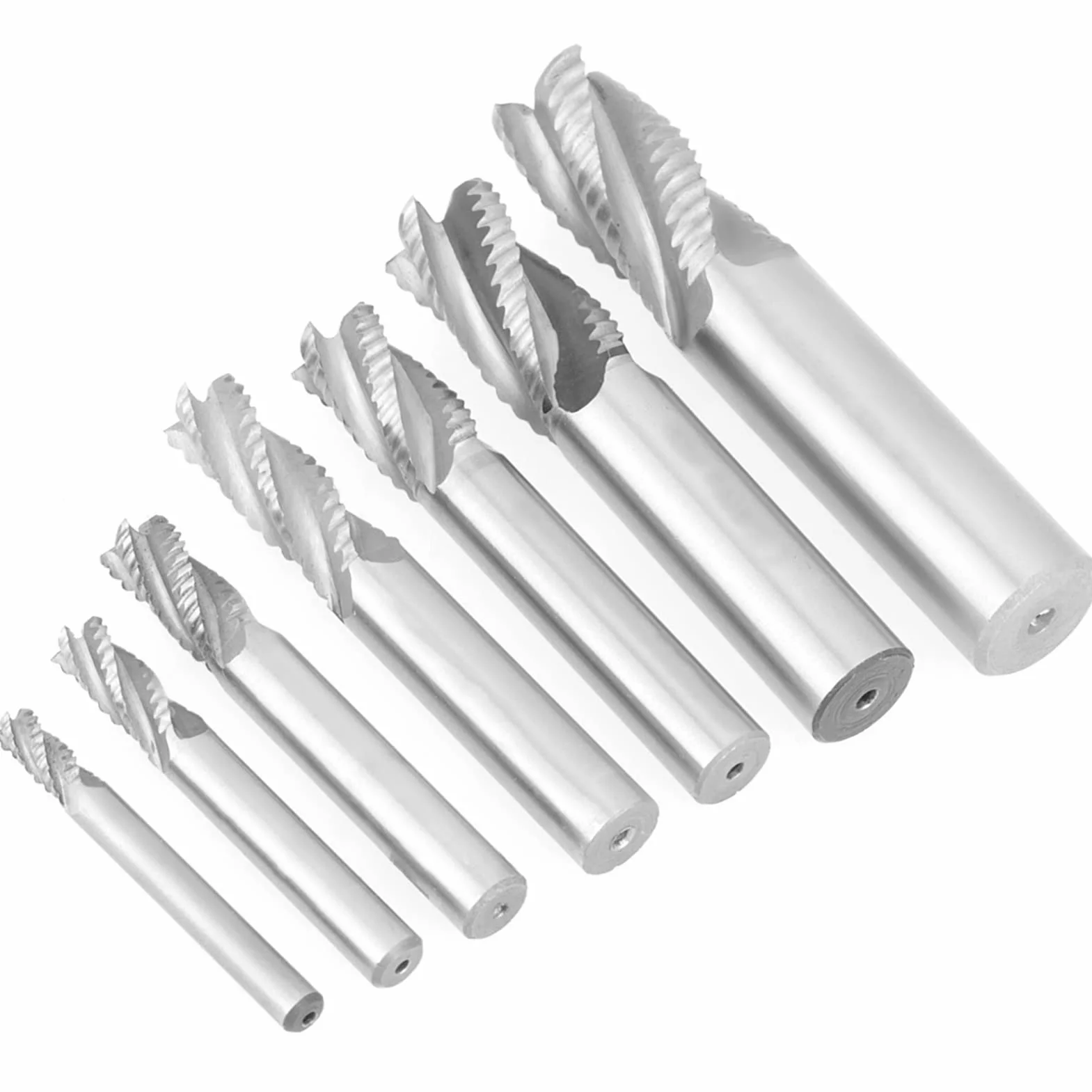 Set di 7 pezzi di 4 scanalature, 6-20 mm, HSS, fresa a punta fresa, fresatura, frantumazione, fresa a a punta