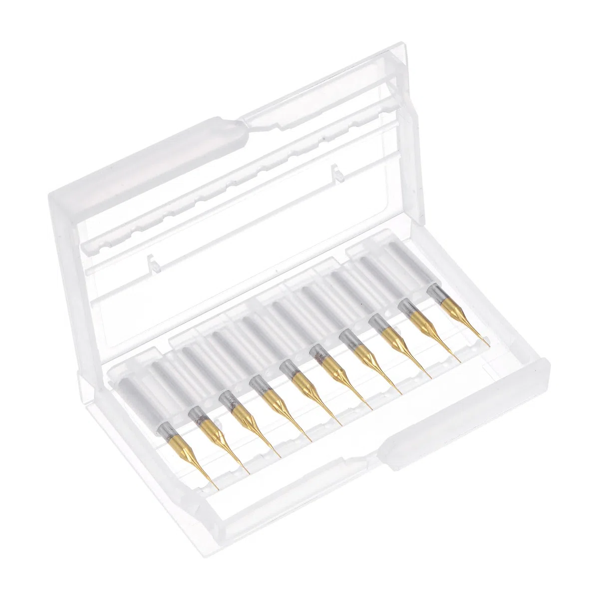 QUARKZMAN 10pz 0,3mm Fresa Carburo Titanio con Rivestimento Fresa Incisione Punte Router CNC per Macchina PCB, Attacco da 1/8"