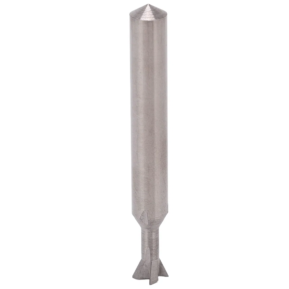 Fresa a Coda di Rondine in Metallo Duro 6 Mm di Diametro Gambo 4 Scanalature 50 Mm di Lunghezza Fresa per la Lavorazione del Legno Fresa a Coda di Rondine (65°)