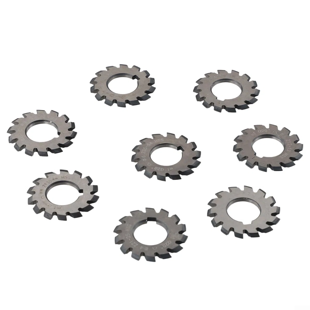 8 frese M1, diametro 22 mm con angolo di 20 gradi per la creazione di ingranaggi involontari